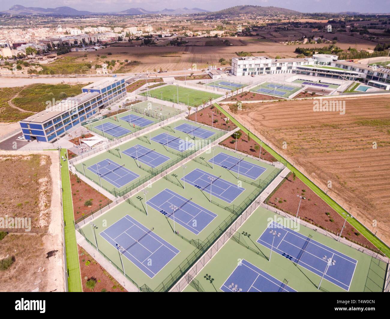 Escuela internacional de tenis Rafa Nadal - Rafa Nadal Academy, Mallorca, balearic islands, spain, europe. Stock Photo