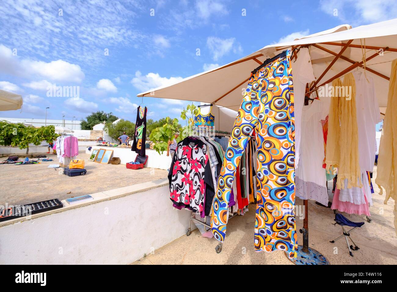 Mercado de segunda mano, Sant Francesc Xavier, Formentera, balearic islands, Spain. Stock Photo