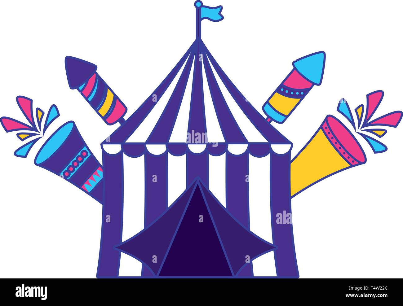 carnival tent fireworks Stock Vector Image & Art - Alamy