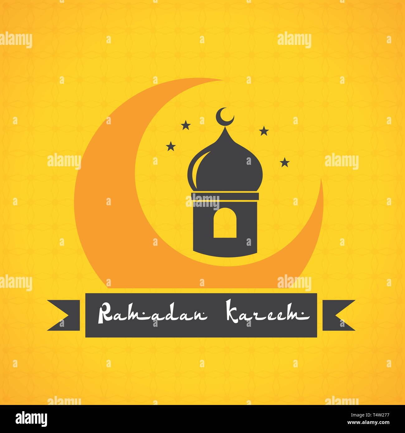 taj mahal half moon Stock Vector