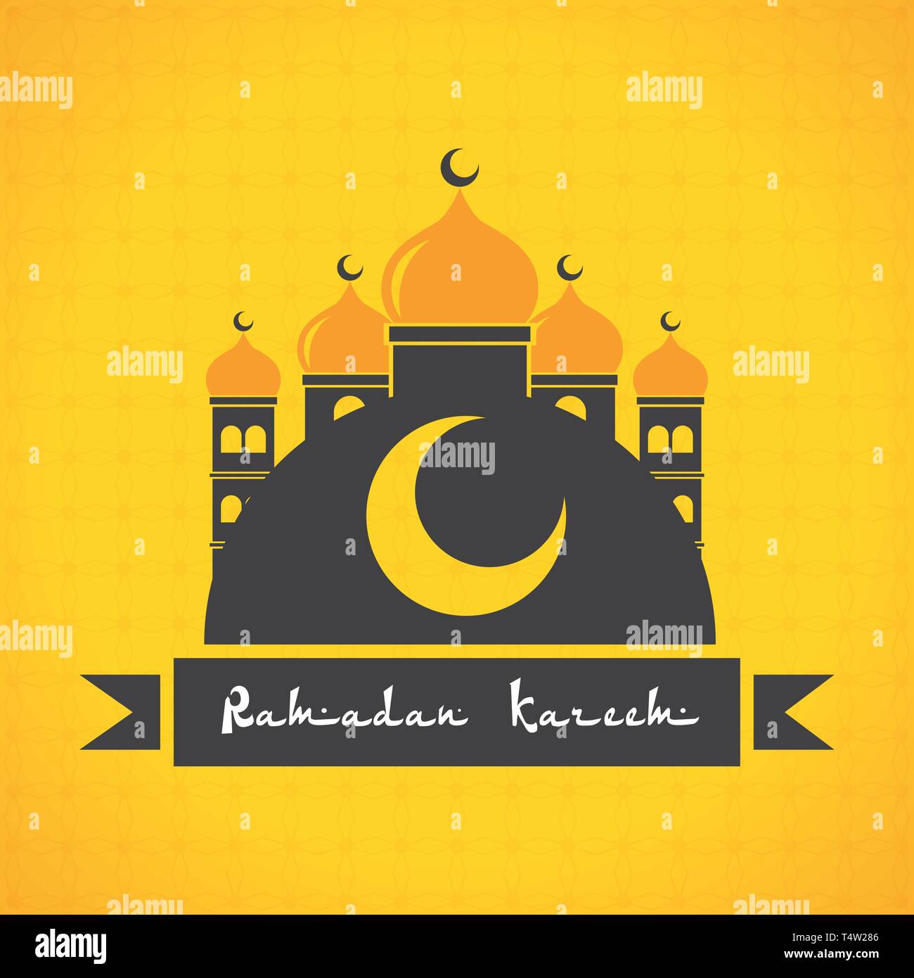 taj mahal half moon Stock Vector