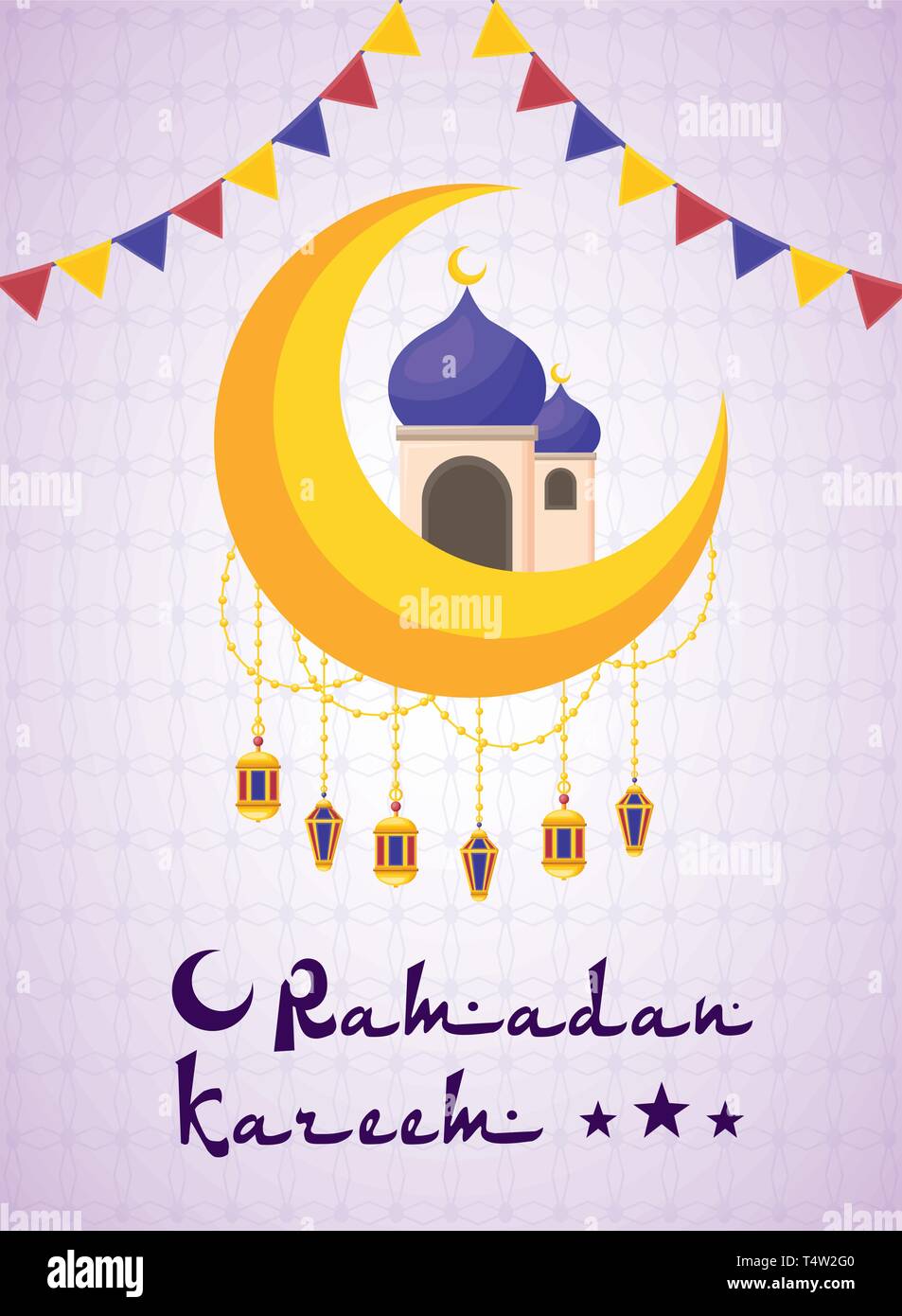 taj mahal half moon Stock Vector