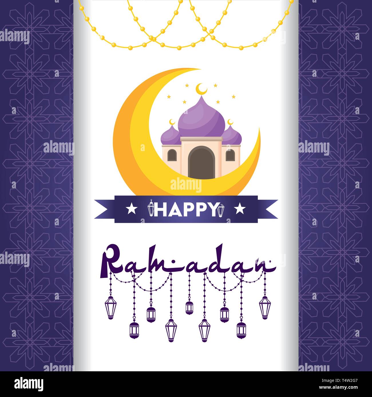taj mahal half moon Stock Vector
