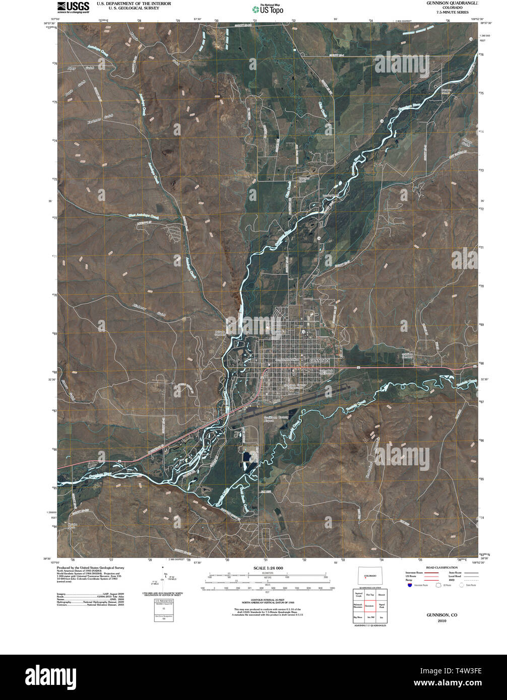 Gunnison map hires stock photography and images Alamy