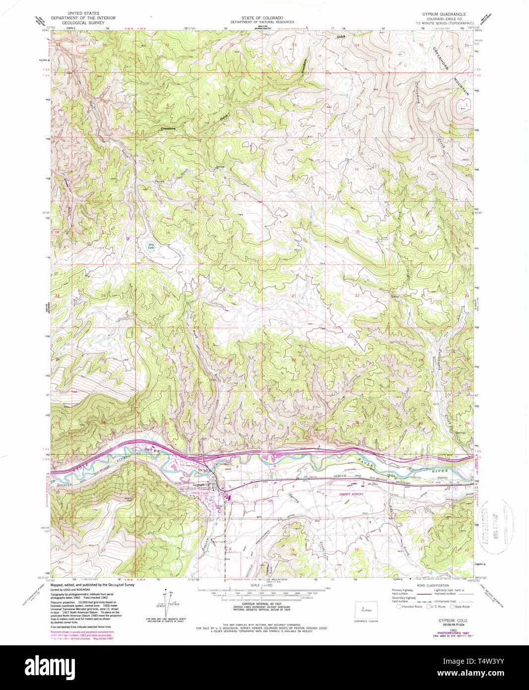 Map of gypsum colorado hires stock photography and images Alamy