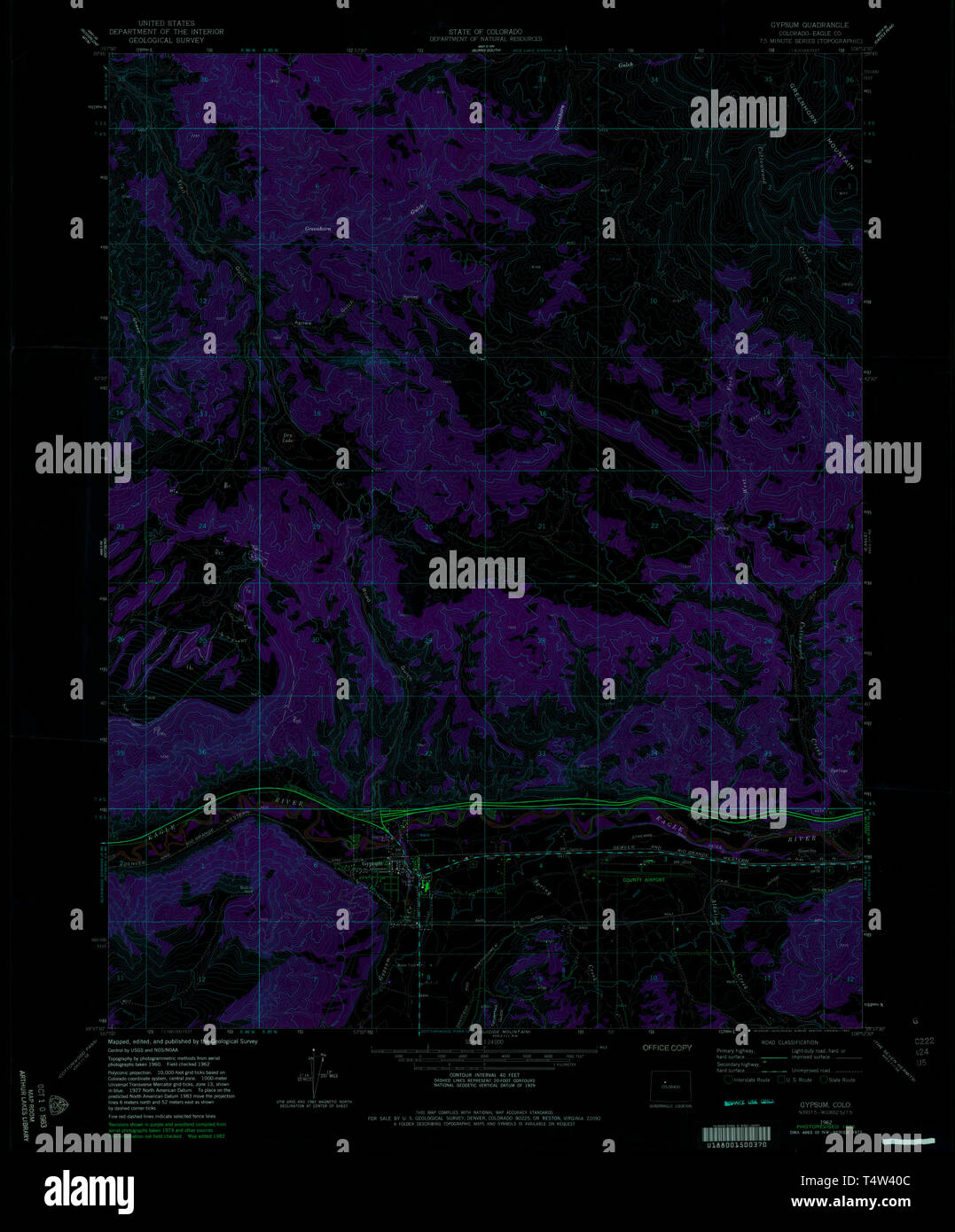 Map of gypsum colorado hires stock photography and images Alamy