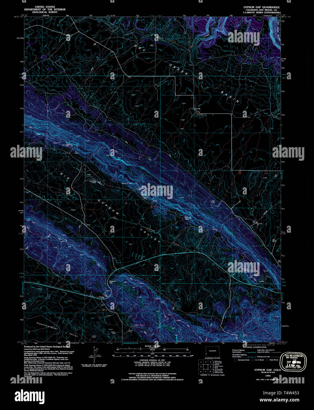 Map of gypsum colorado hires stock photography and images Alamy