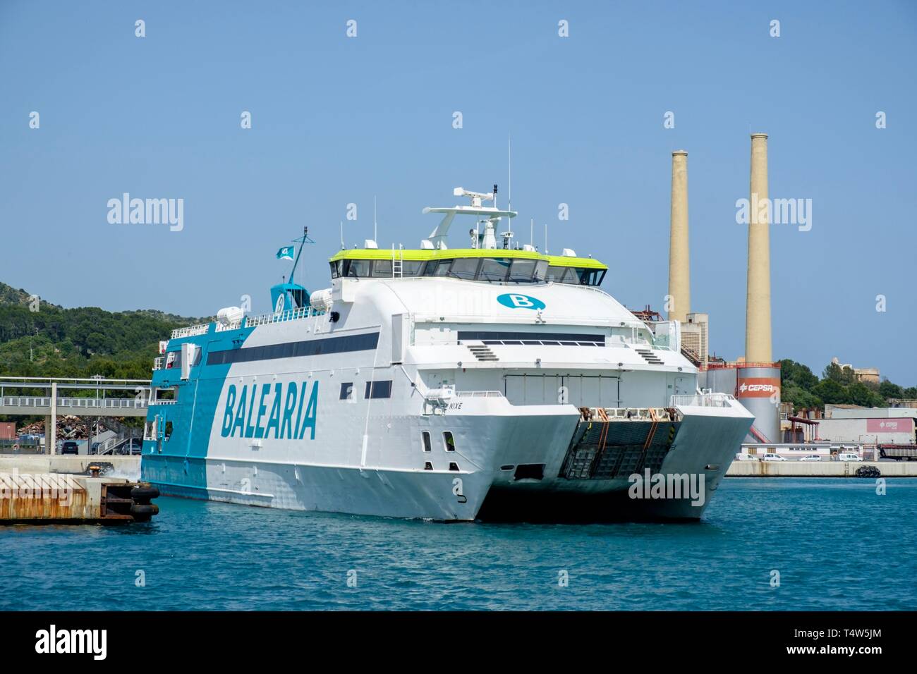 barco Nixe, compañia naviera Balearia, estacion maritima, Puerto de Alcudia,  Mallorca, balearic islands, Spain Stock Photo - Alamy