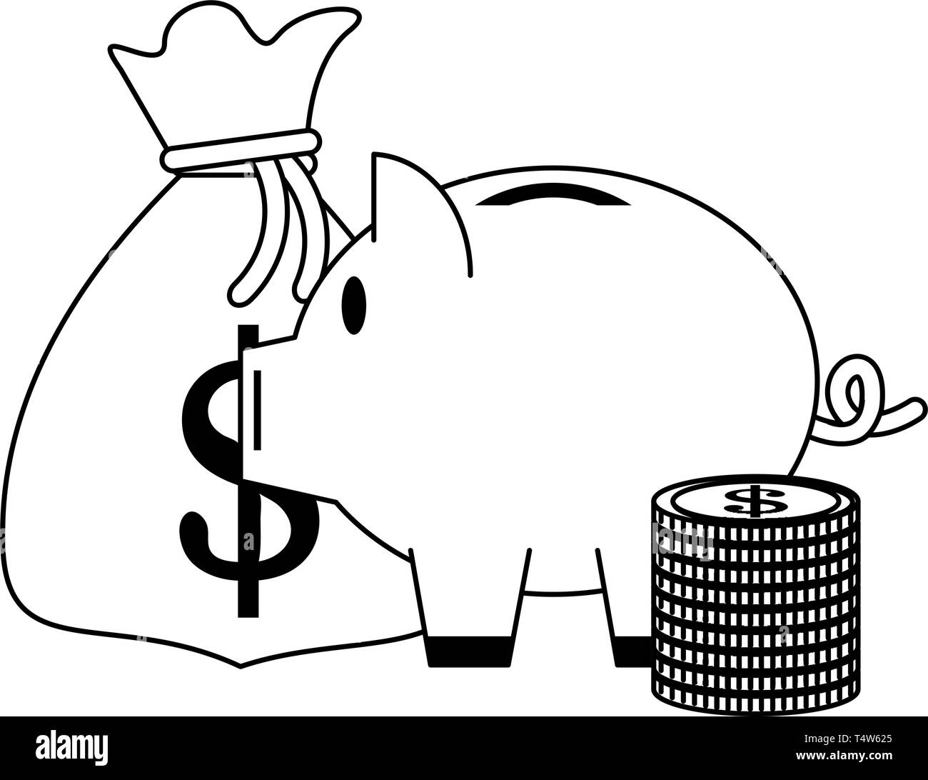 Business and money in black and white Stock Vector Image &amp; Art - Alamy