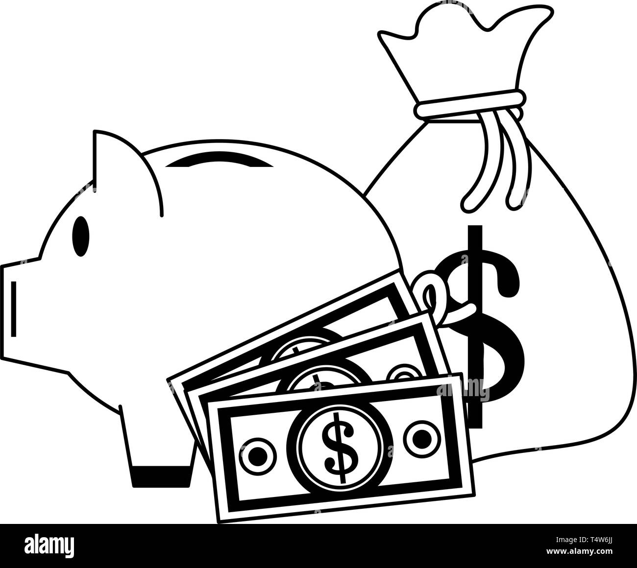 Business and money in black and white Stock Vector Image & Art - Alamy