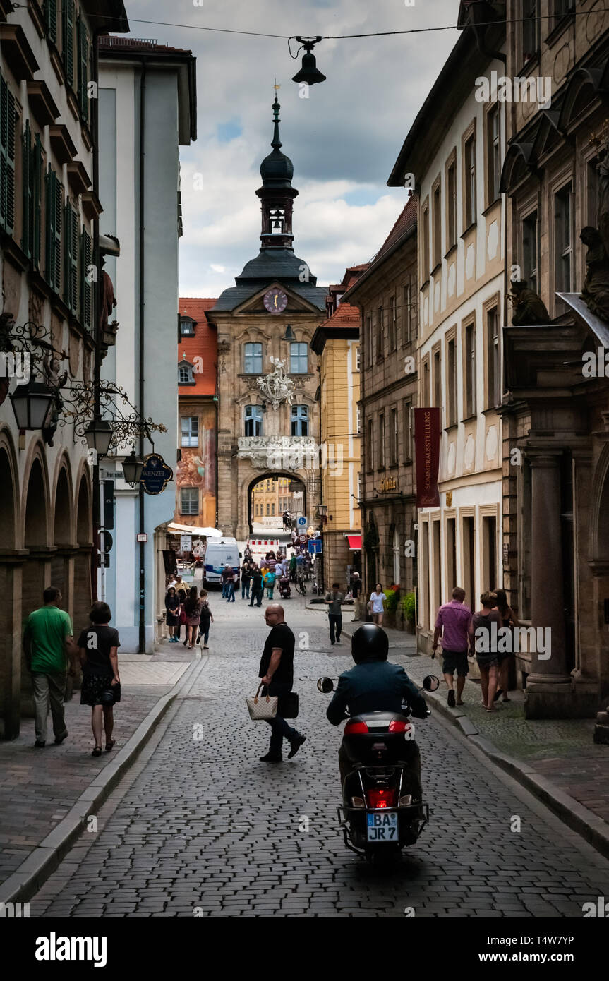 Bamberg, the home of the smoked beer Stock Photo