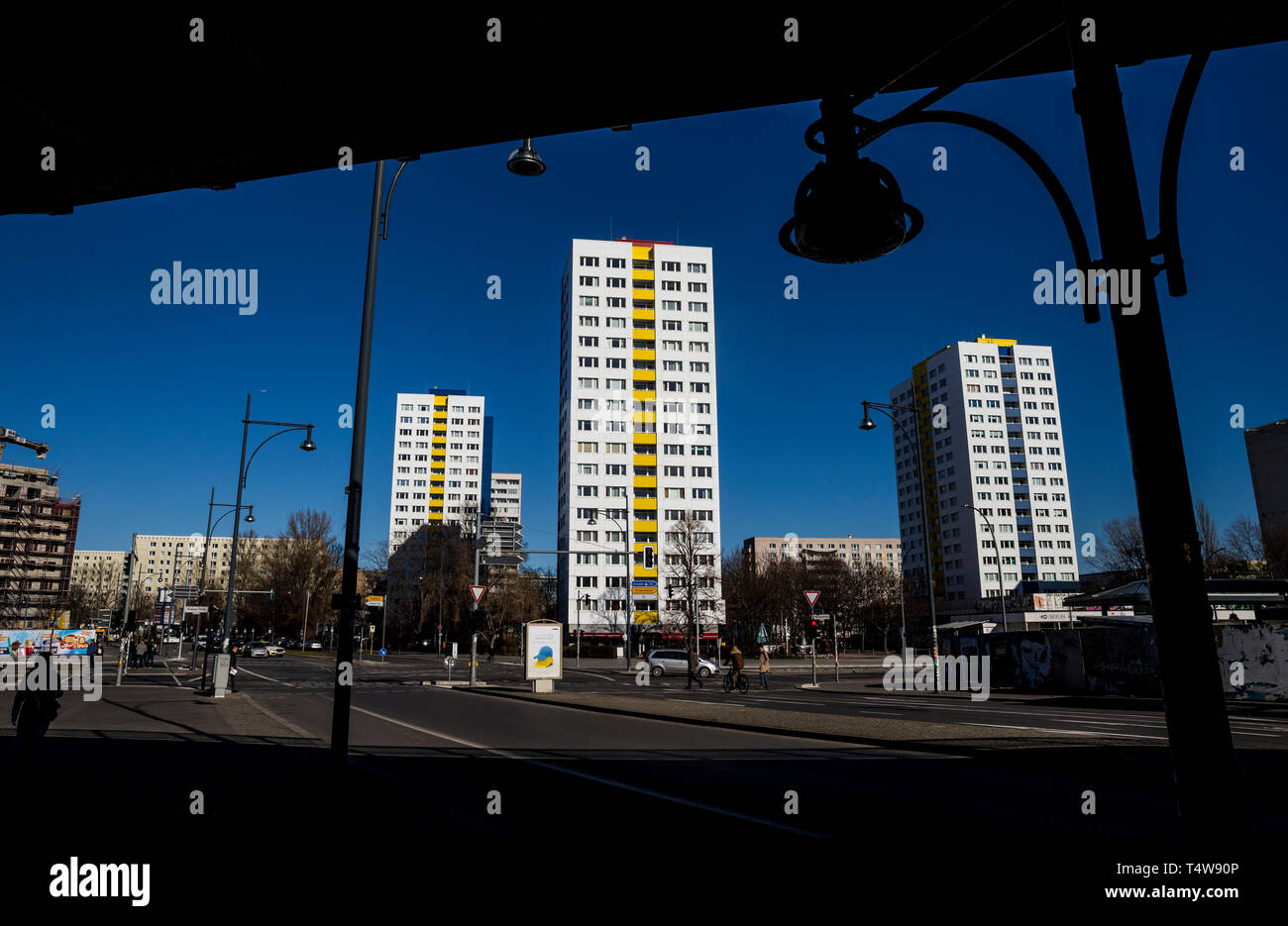 High-rise Apartment Blocks At Jannowitzbrucke In Berlin, Germany Stock ...