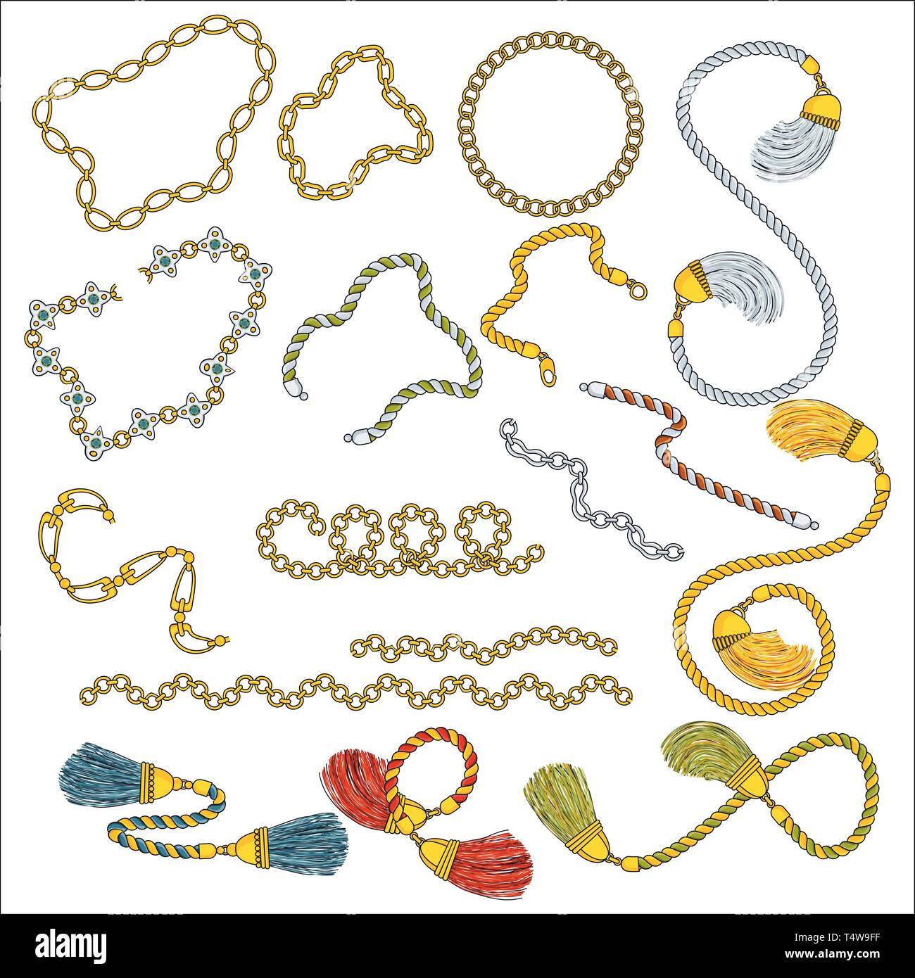 Flat gold chains hi-res stock photography and images - Alamy