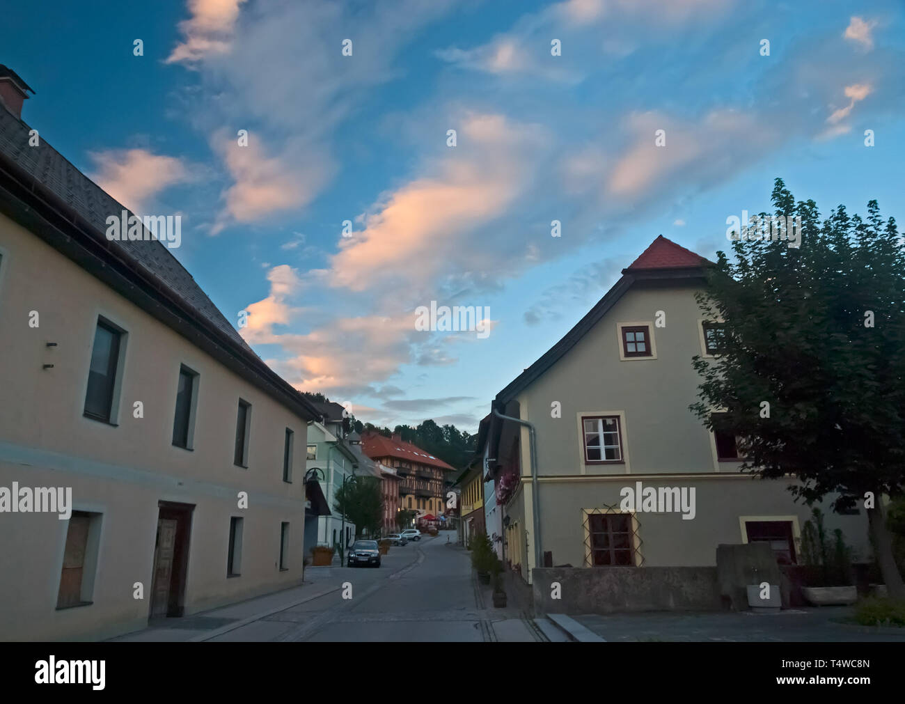 Spittal am Semmering, a cosy town in Lower Austria Stock Photo