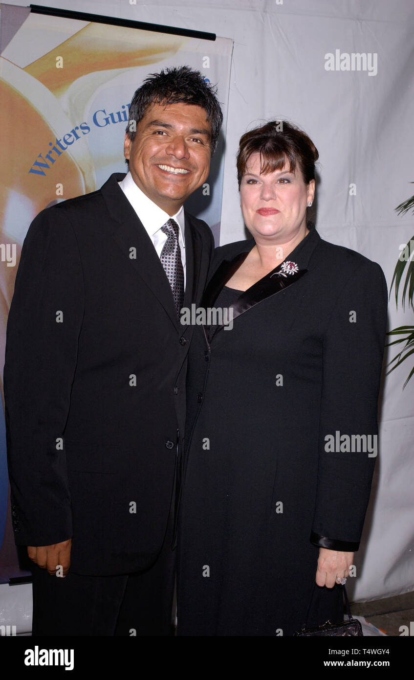 LOS ANGELES, CA. February 19, 2005 Actor LOPEZ & wife at the