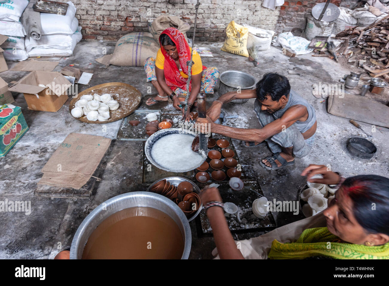 Factory of a family doing handmade sugar candies in Bundi Market, Bundi