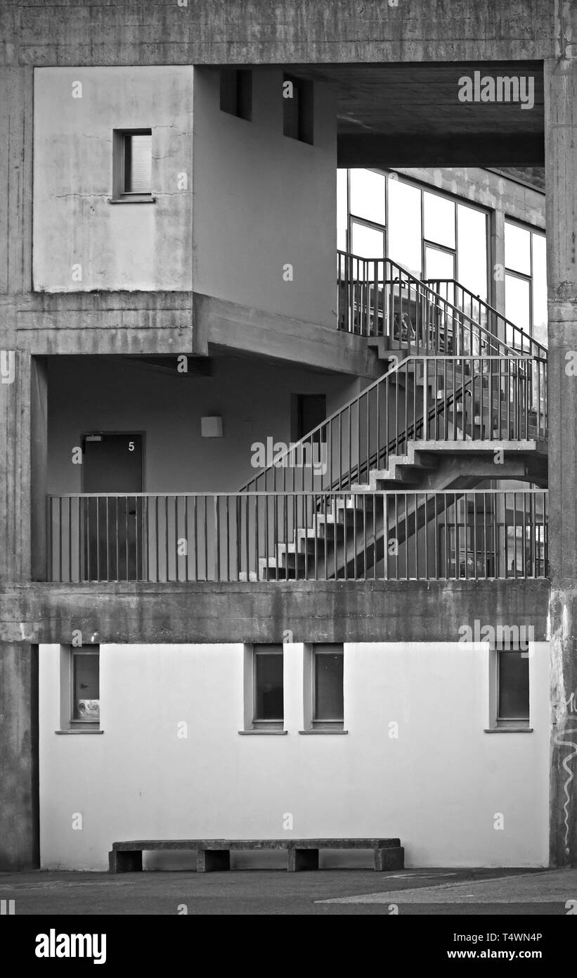 School building Black and White Stock Photos & Images - Alamy
