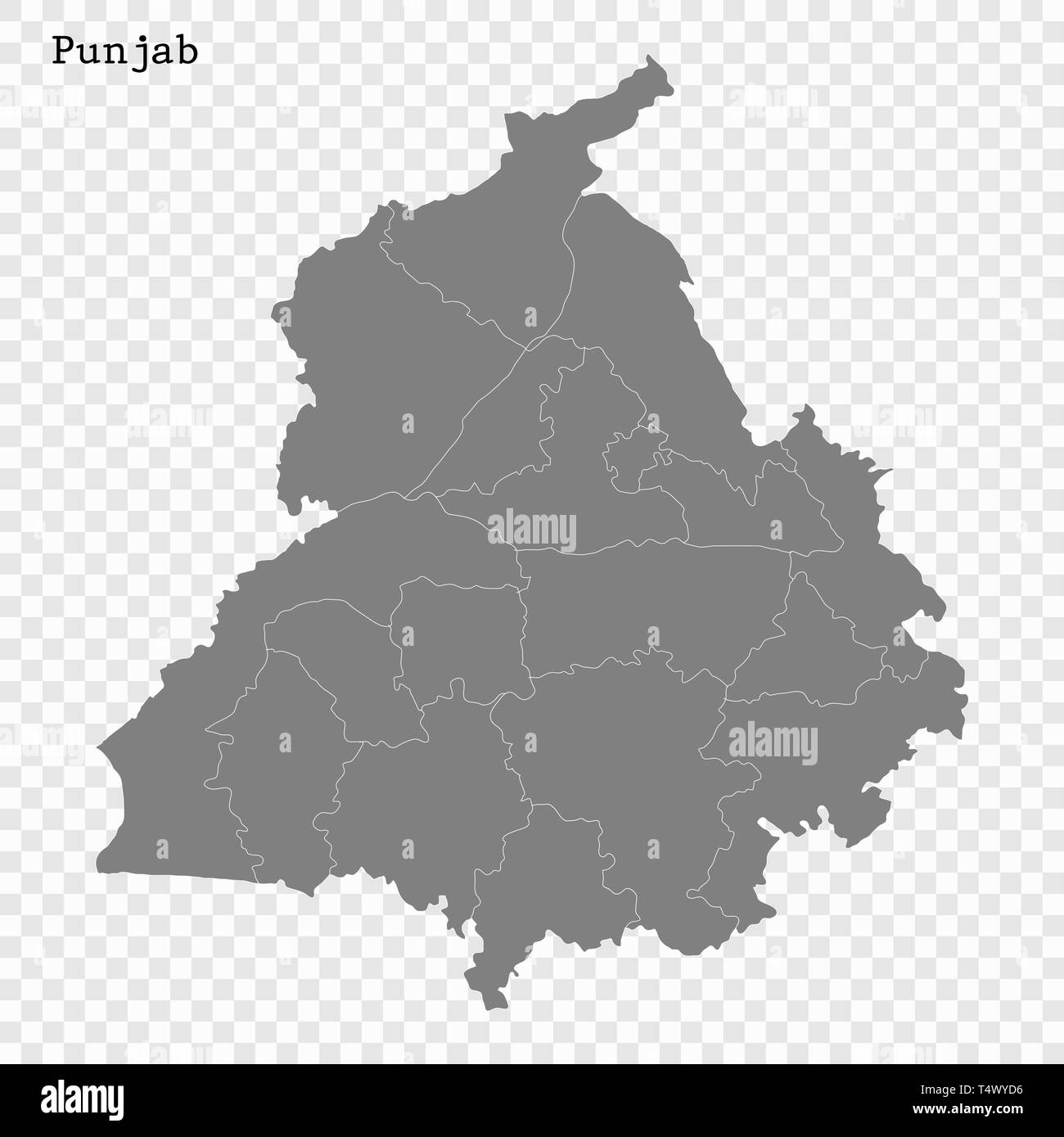 Punjab Map Black And White Punjab Map Black And White Stock Photos & Images - Alamy