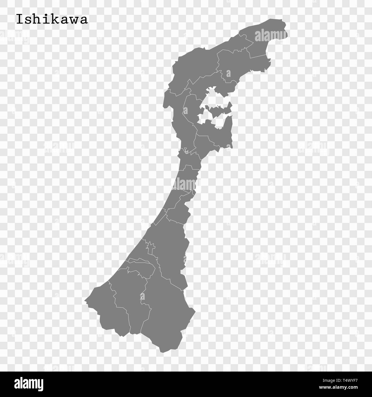 Map of ishikawa Black and White Stock Photos & Images Alamy