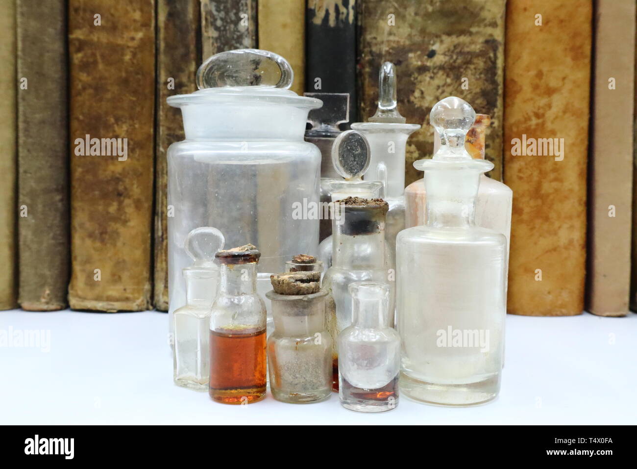 Antique Medicine Bottles, 1800s Victorian Era Stock Photo Alamy