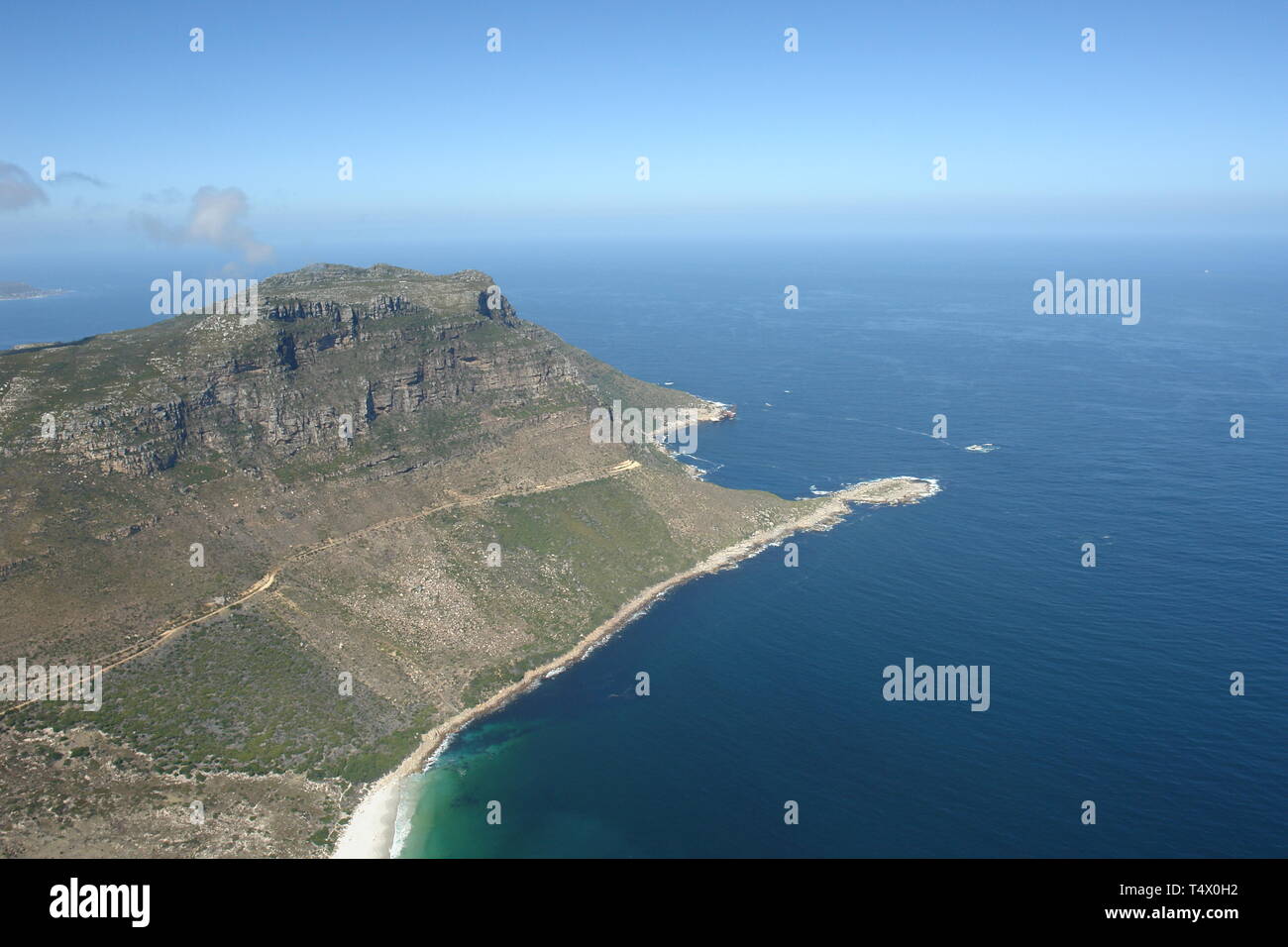 Aerial views of Cape Town & Table Mountain Stock Photo
