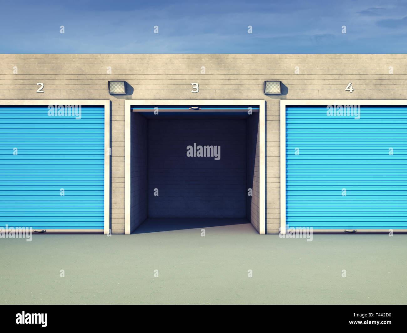 Storage locker garage hires stock photography and images Alamy