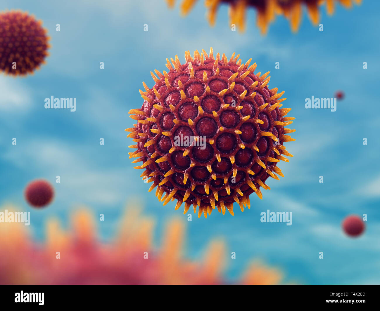 Pollen is one of the most common causes of allergies Stock Photo