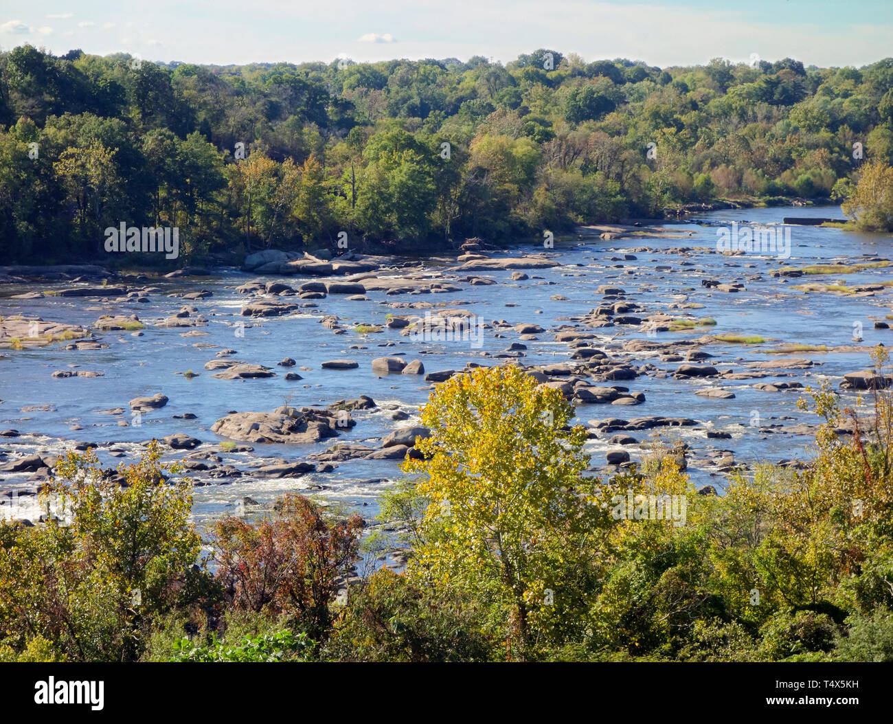 View of James River from Hollywood cemetery, Richmond, Virginia, US, 2017. Stock Photo