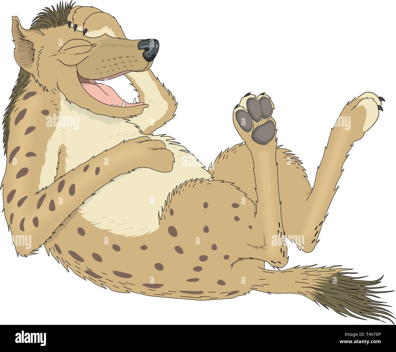 Laughing Hyena Cartoon Vector Illustration Stock Vector Image Art Alamy