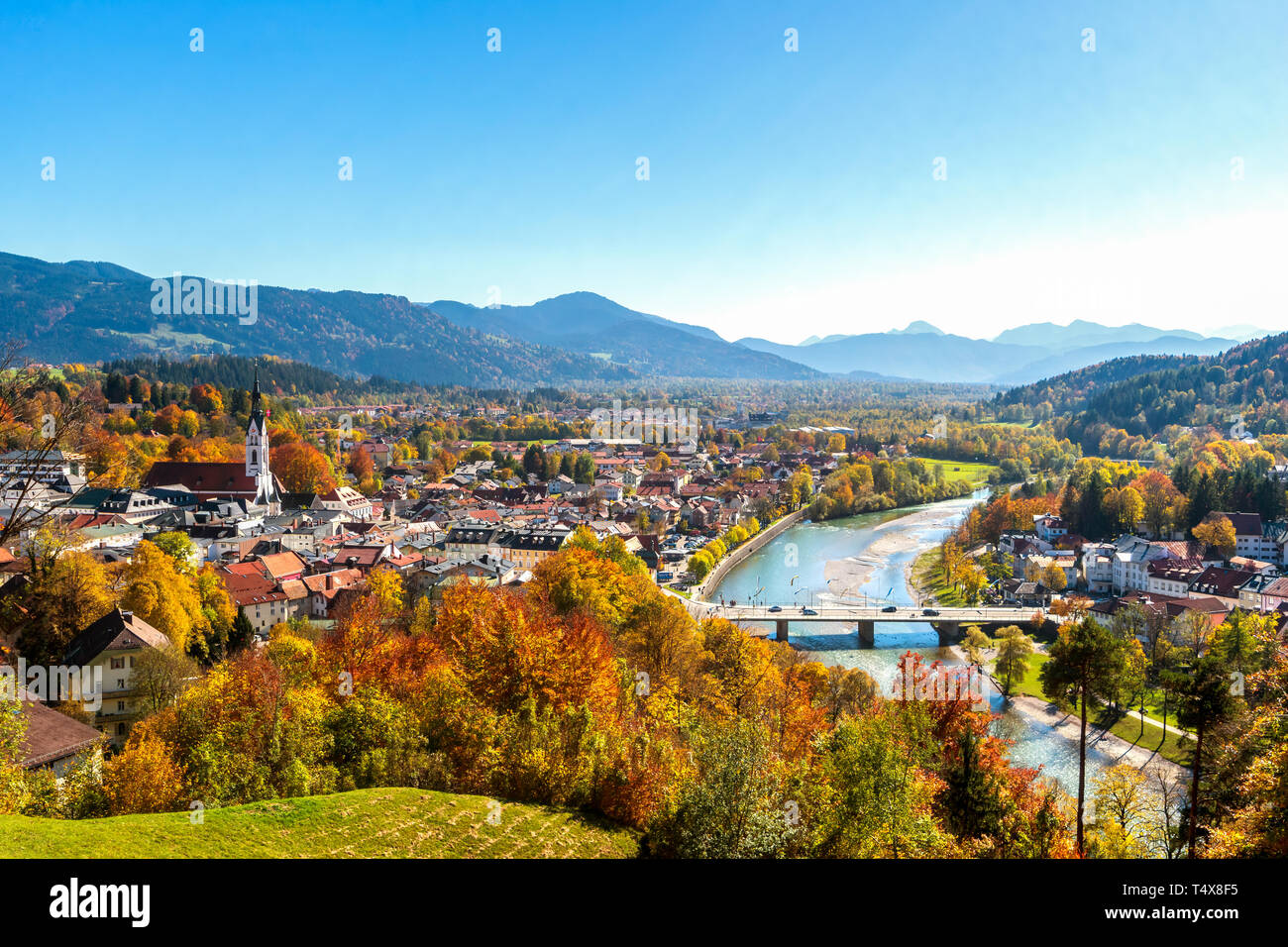 View over Bad Tölz, Germany Stock Photo