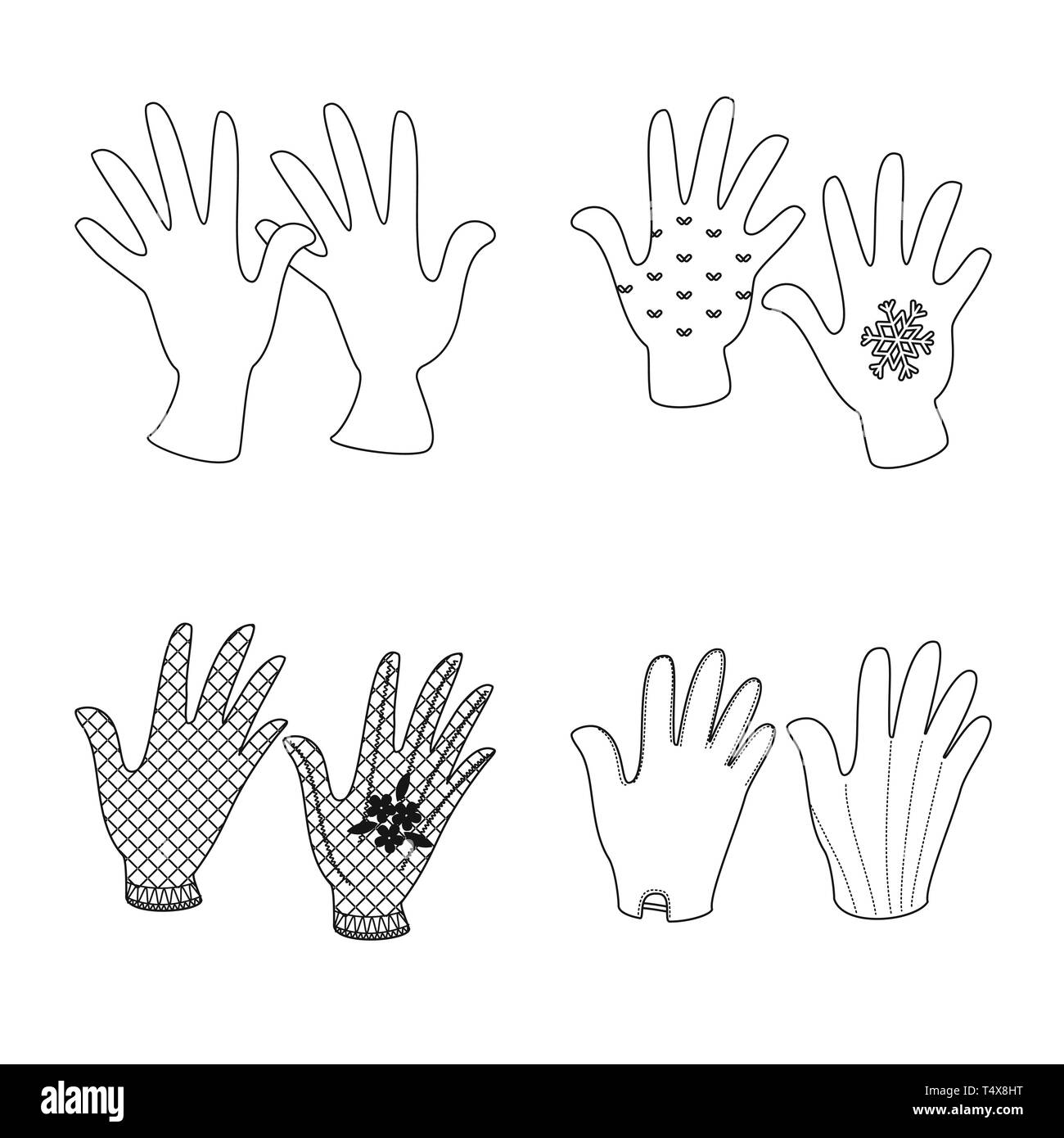 Isolated object of accessory and style sign. Collection of accessory and distinctive stock symbol for web. Stock Vector