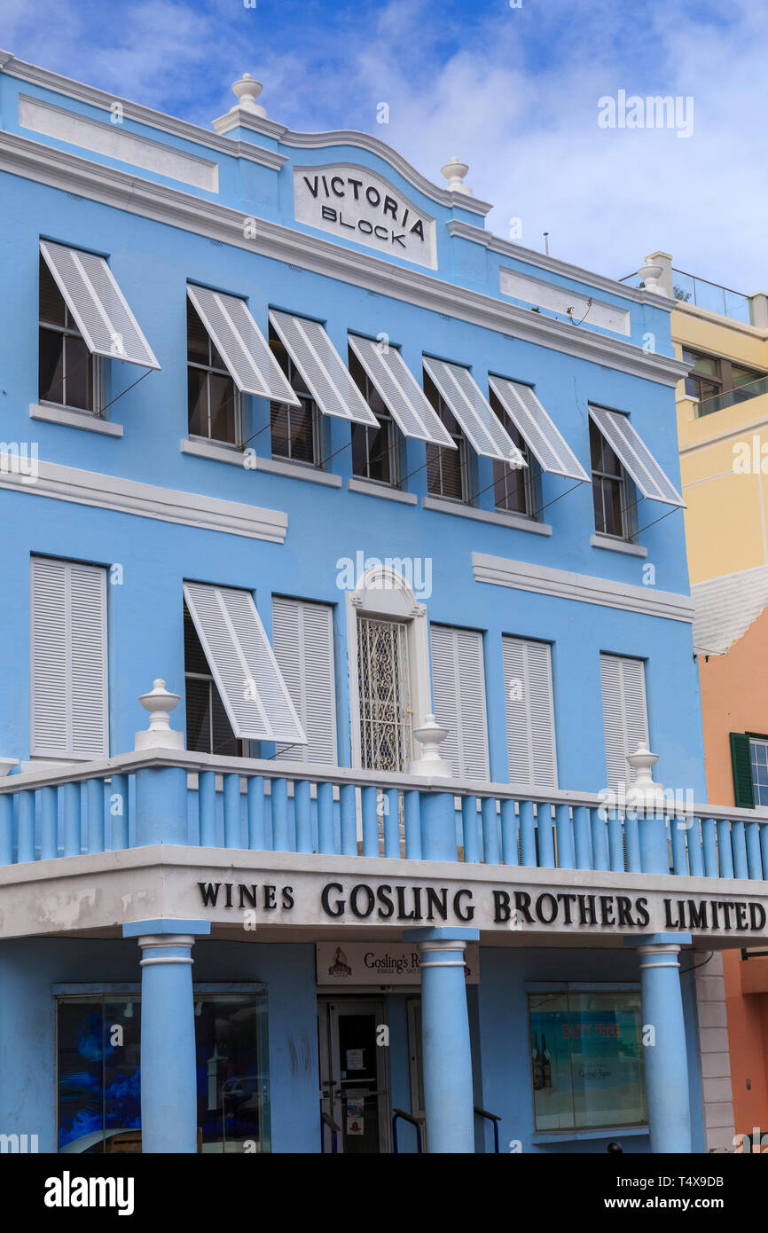 Bermuda, Hamilton, British Colonial Architecture Stock Photo