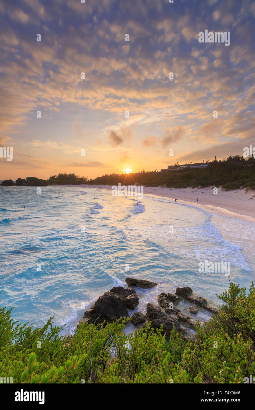 Bermuda, Southhampton Parish, Horseshoe Bay Beach Stock Photo
