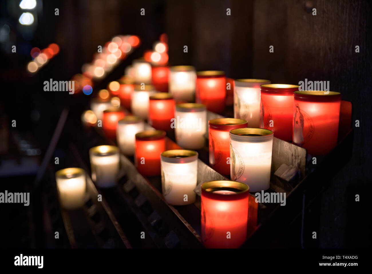 The candles in Notre dame Cathedral in Paris, France Stock Photo Alamy
