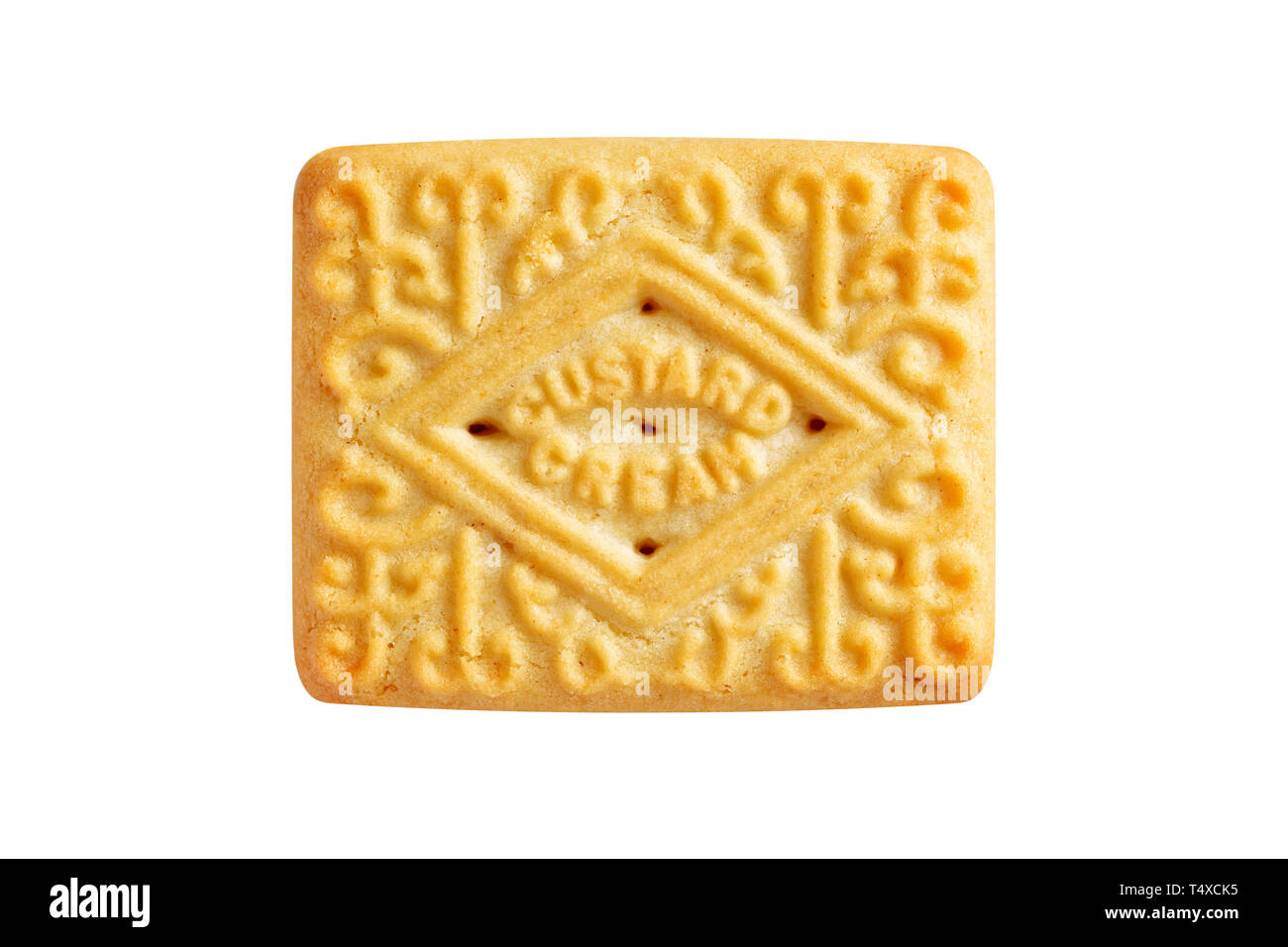 Custard Cream Biscuit, Cut Out Stock Photo