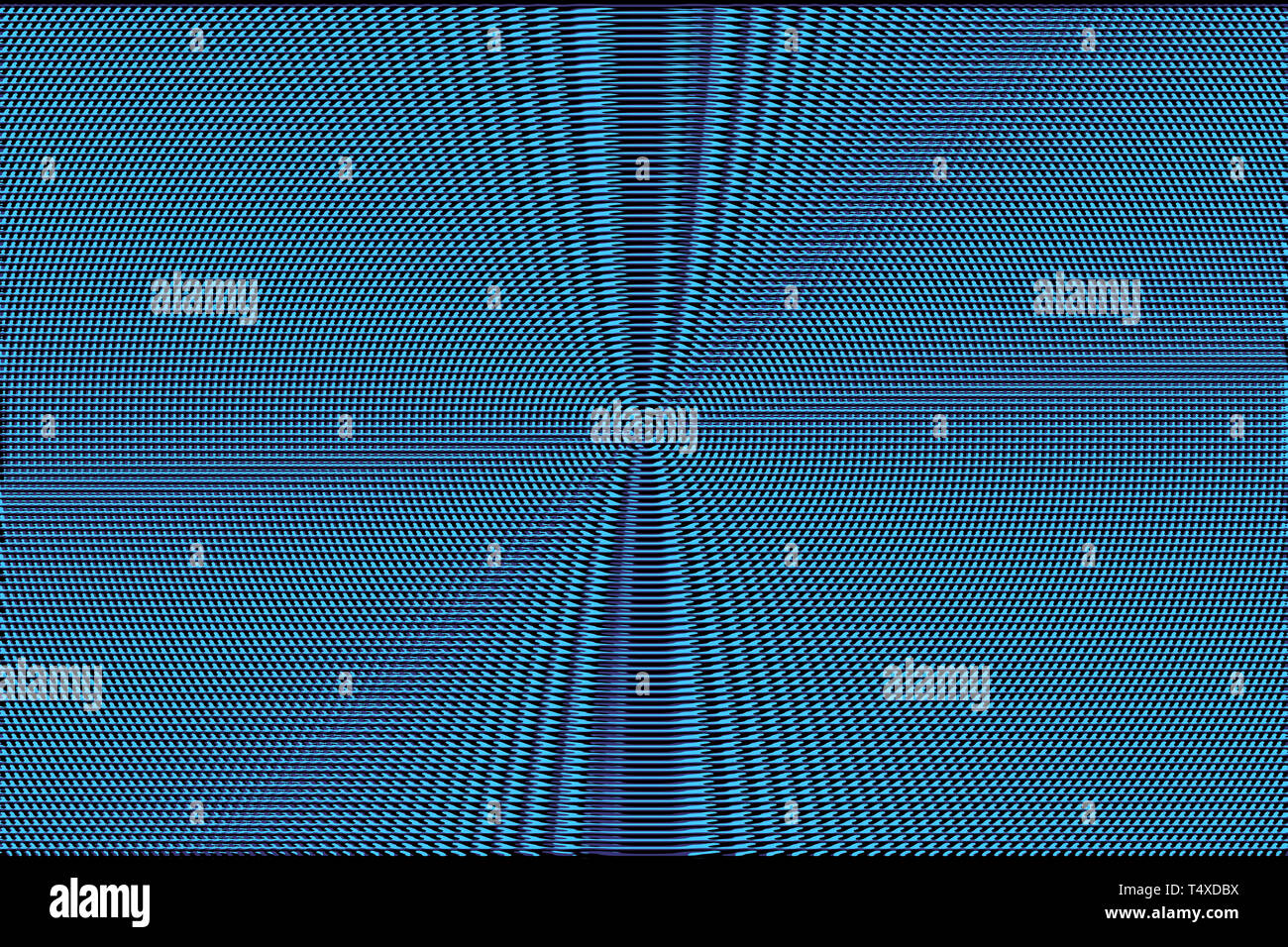 Blue neon halftone abstract background. Hypnotic optical illusion texture Stock Photo