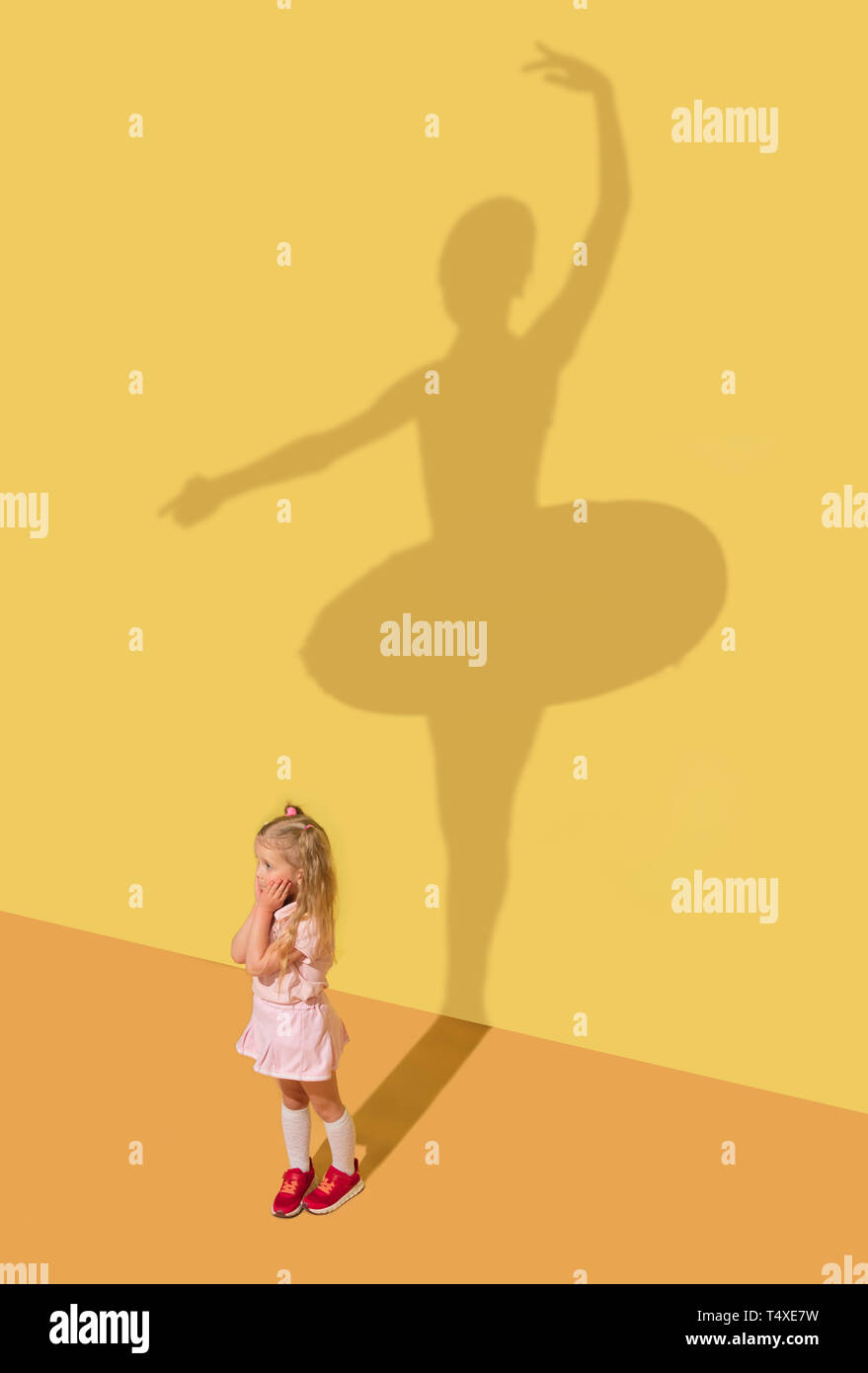 Cause delight and applause. Childhood and dream concept. Conceptual ...
