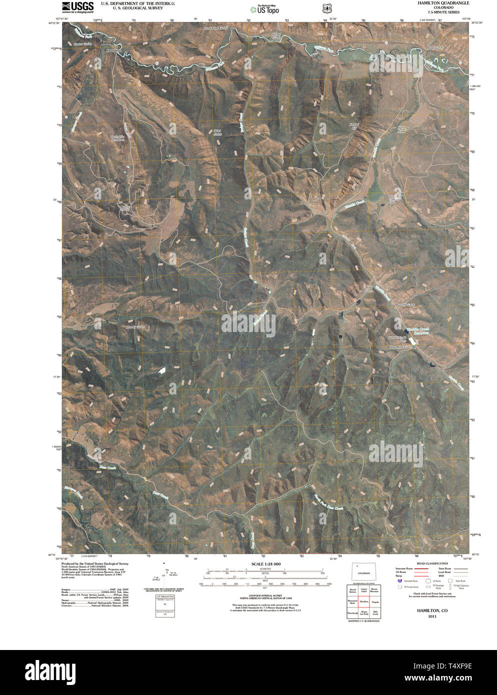 Hamilton colorado map hires stock photography and images Alamy