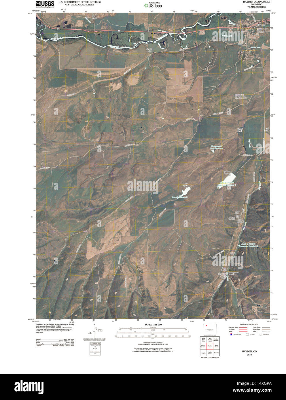 Hayden colorado map hires stock photography and images Alamy