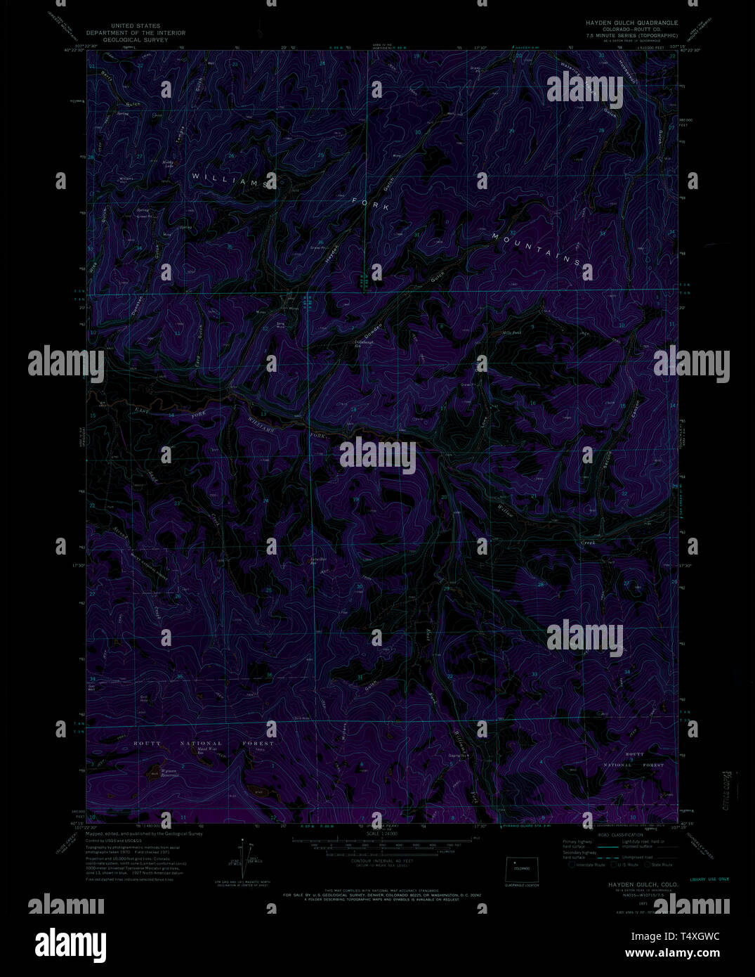 Hayden colorado map hires stock photography and images Alamy