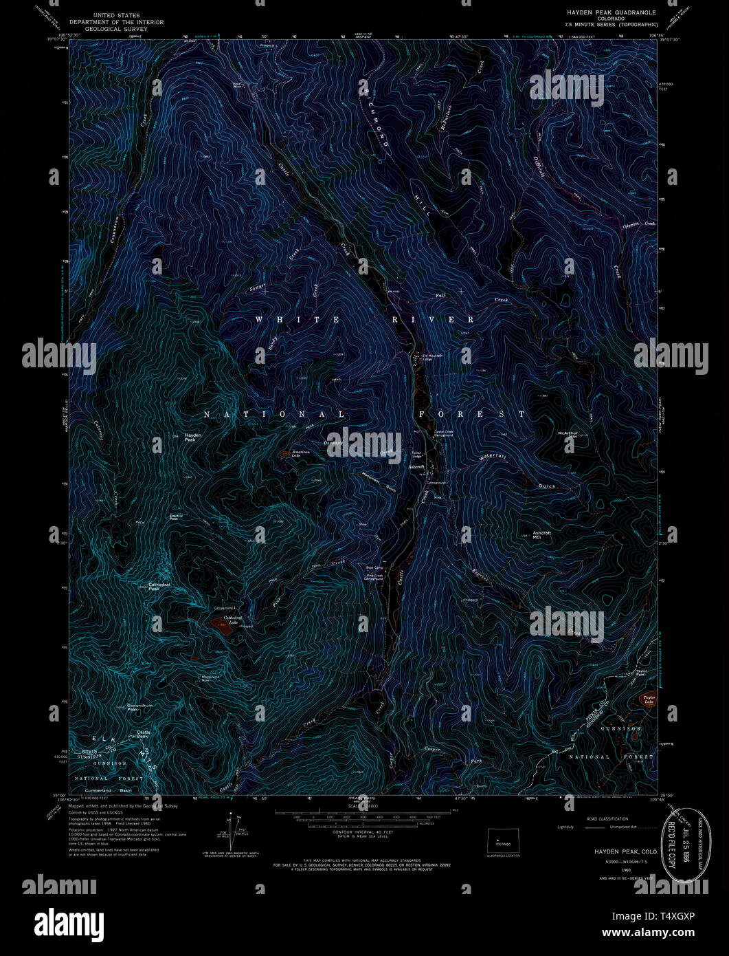 Hayden colorado map hires stock photography and images Alamy