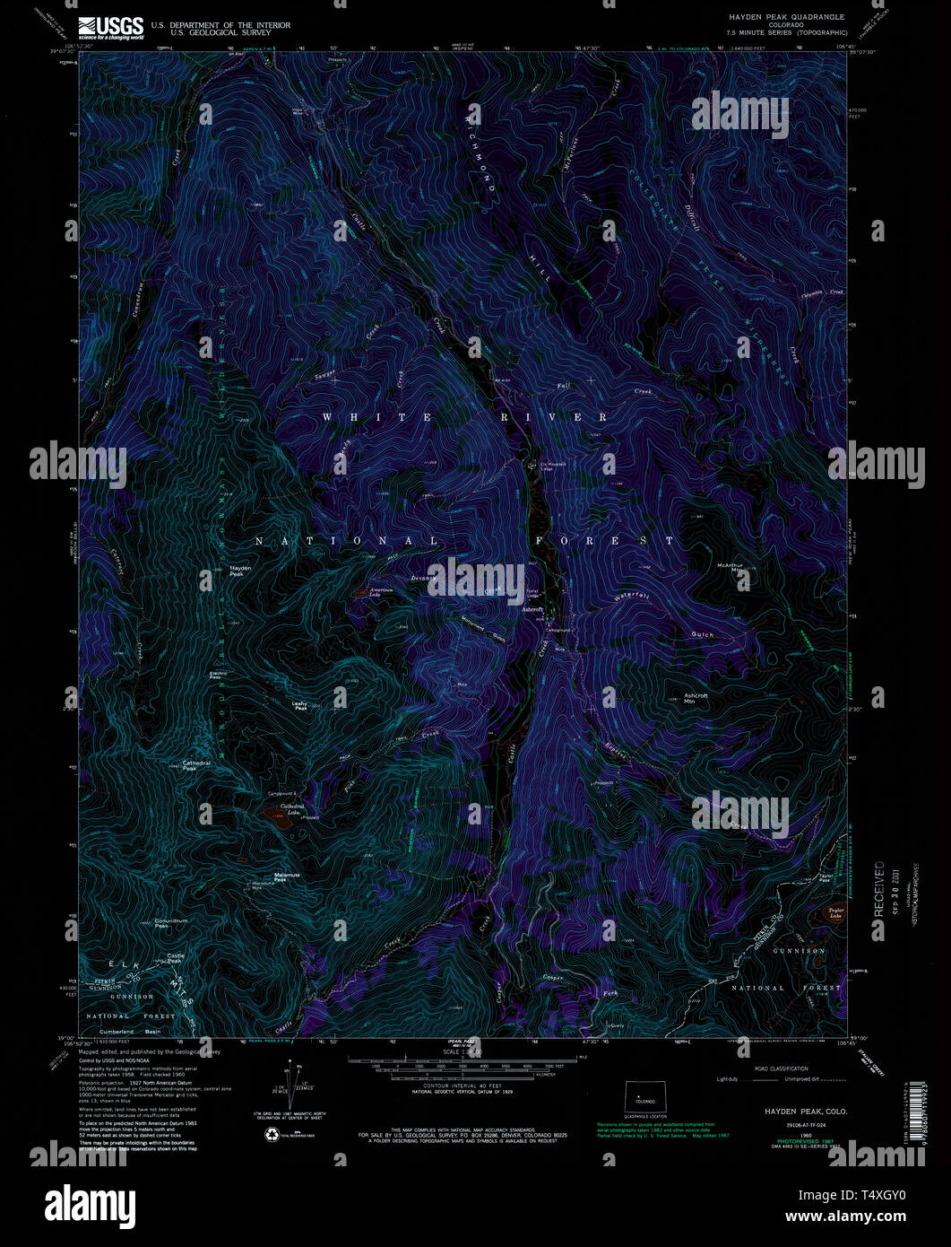 Hayden colorado map hires stock photography and images Alamy