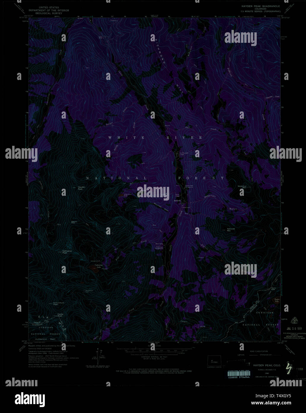 Hayden colorado map hires stock photography and images Alamy