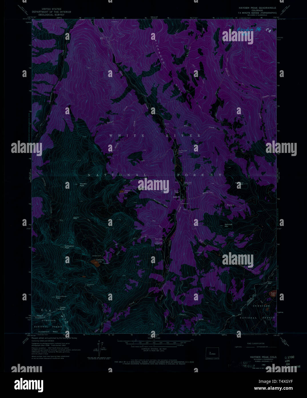 Hayden colorado map hires stock photography and images Alamy