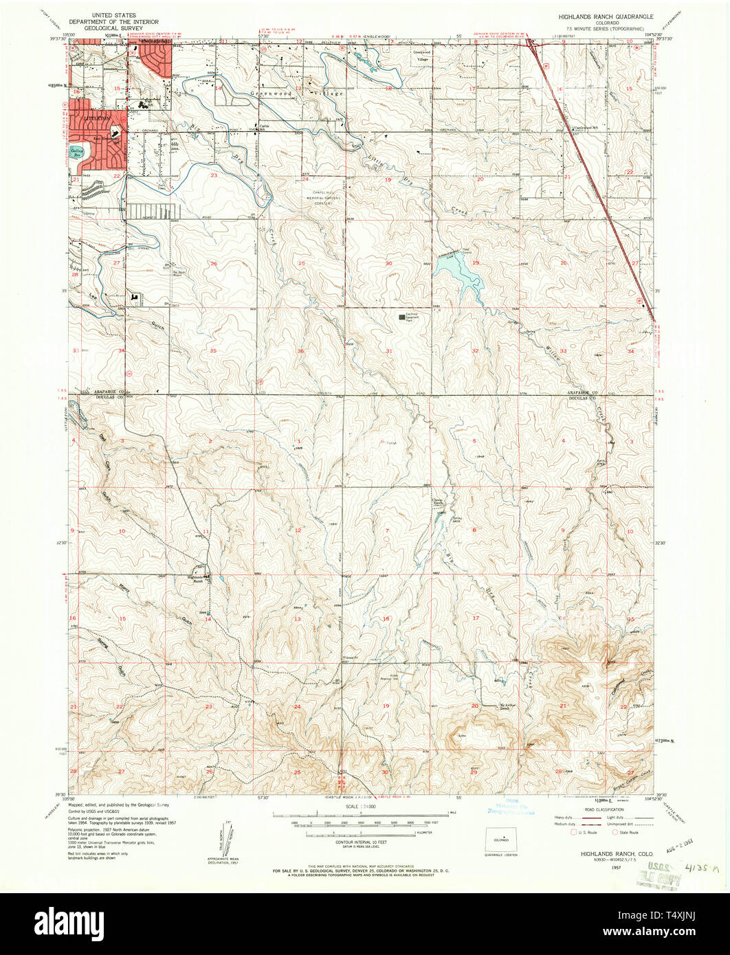 Map of highlands ranch hi-res stock photography and images - Alamy