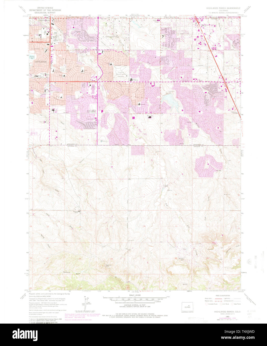 Map of highlands ranch hi-res stock photography and images - Alamy