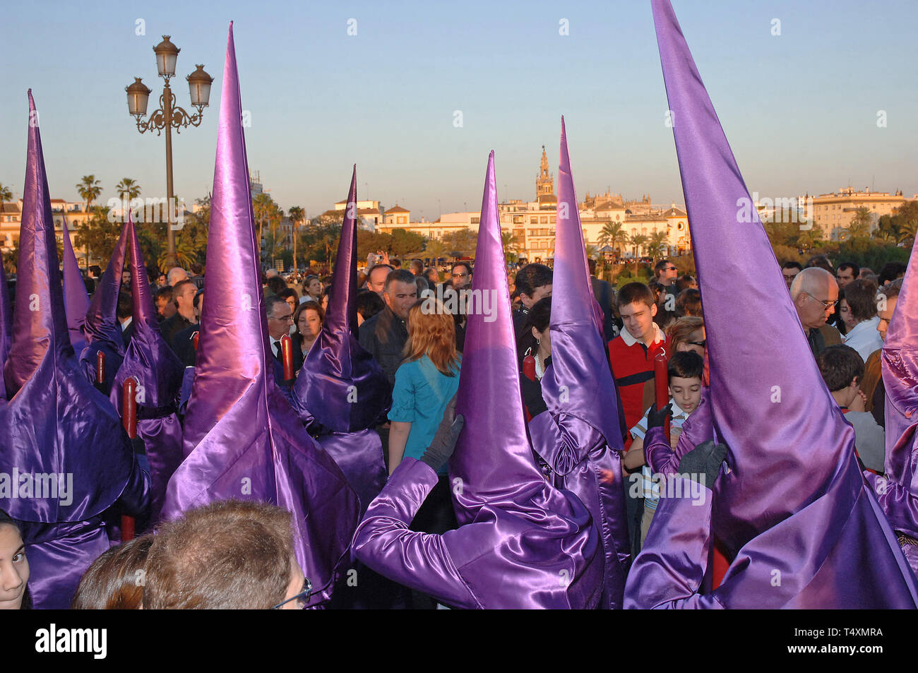 Holy Week. Brotherhood of La O (Nazarenes). Seville. Region of Andalusia. Spain. Europe Stock Photo