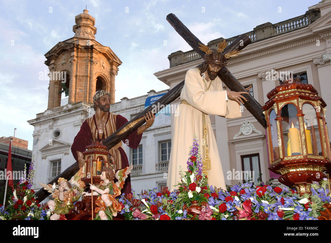 Holy Week. Brotherhood of the Nazareno del Amor. Cadiz. Region of Andalusia. Spain. Europe Stock Photo