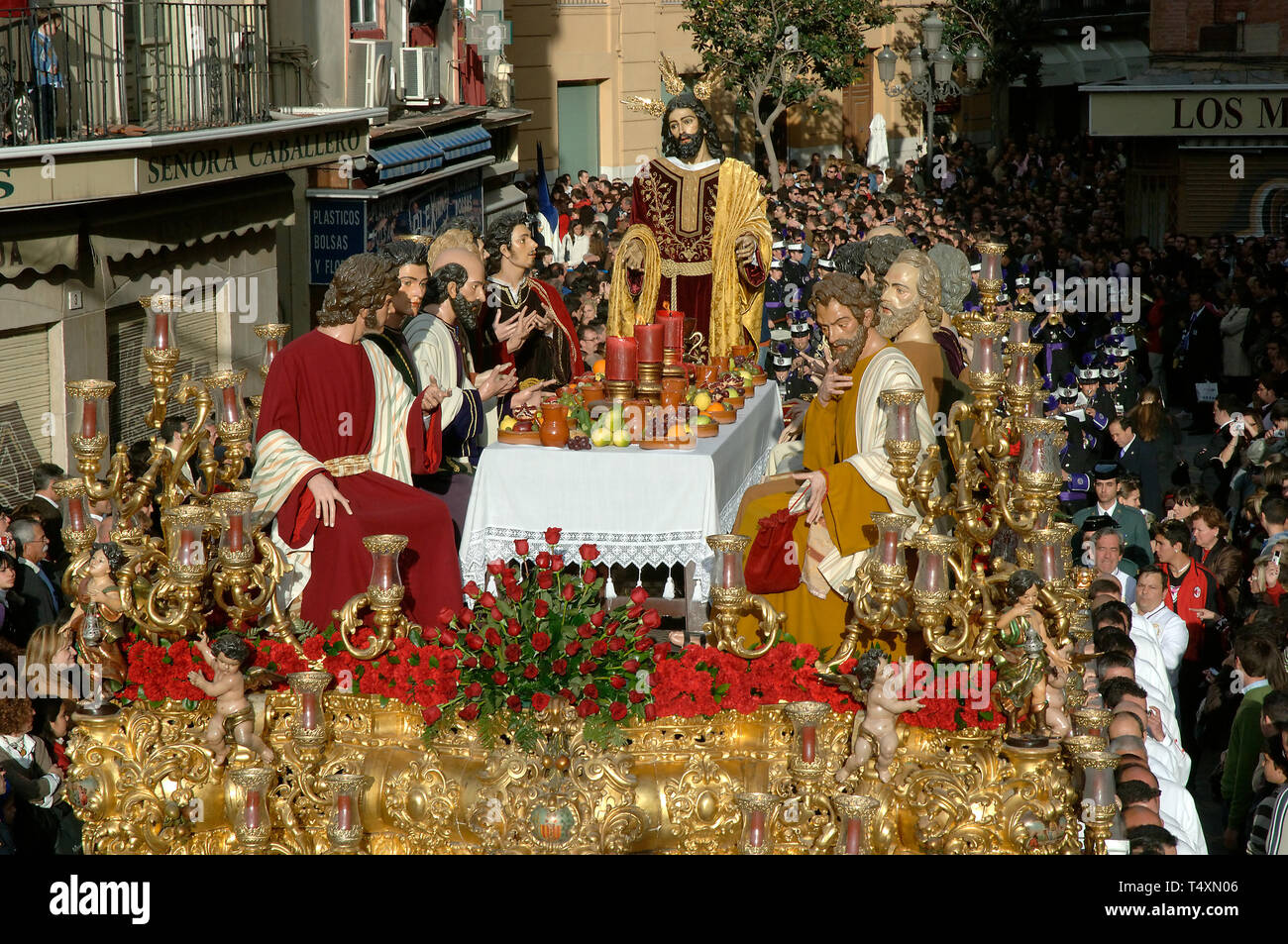 Holy Week. Brotherhood of The Last Supper. Malaga. Costa del Sol. Region of Andalusia. Spain. Europe Stock Photo