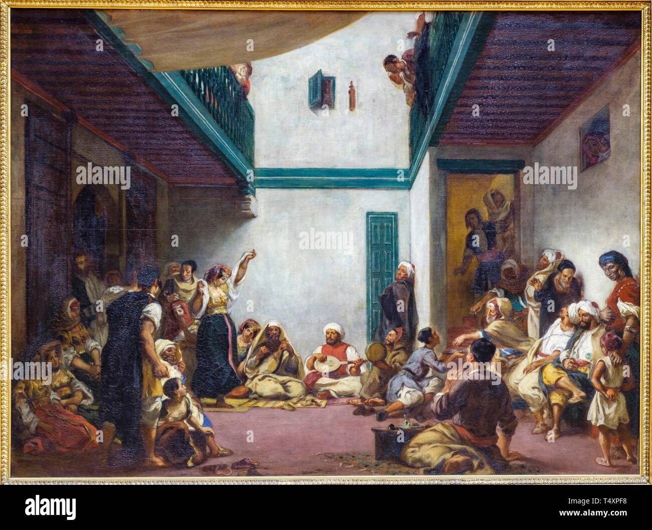 Boda judía en Marruecos, Eugène Delacroix, Museo del Louvre,museo nacional  de Francia, Paris, France,Western Europe Stock Photo - Alamy, image size:1300x1057